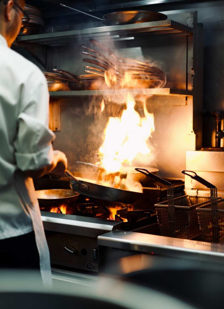 Inside the Rib N Reef kitchen